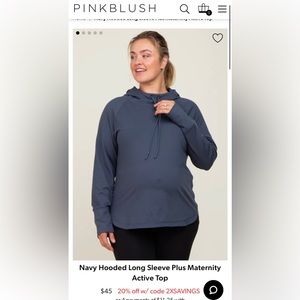 PinkBlush Navy Top Large